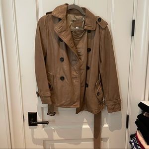 Vintage Leather Coach Belted Jacket